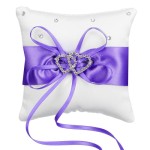 10x10 cm Pillow with Purple Bow